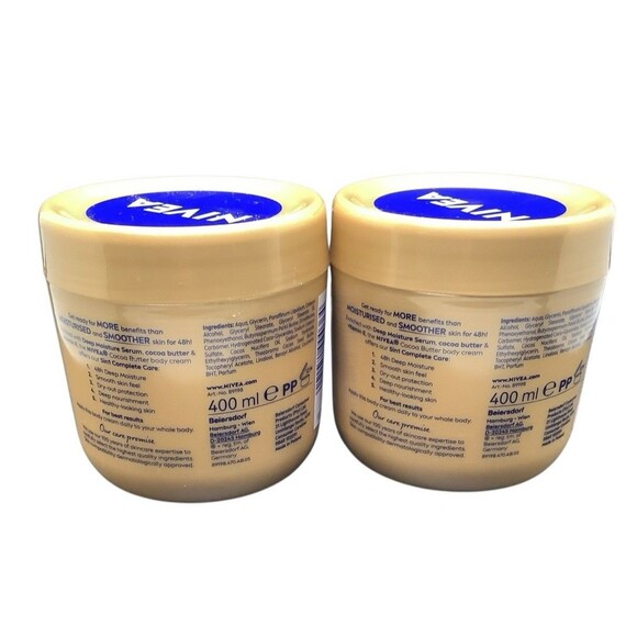 Nivea Cocoa Butter Body Cream Set Of 2 From Germany 13.5 Oz Each - Picture 2 of 2